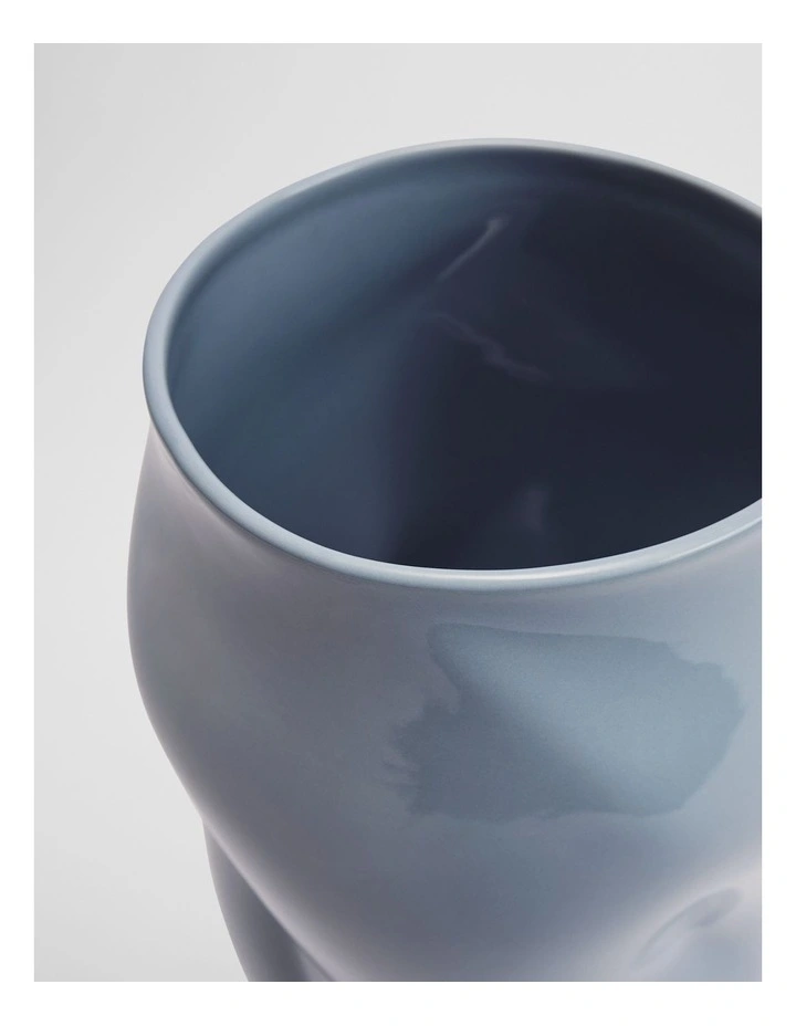 Renee Medium Porcelain Vase in Ciel Blue image 2