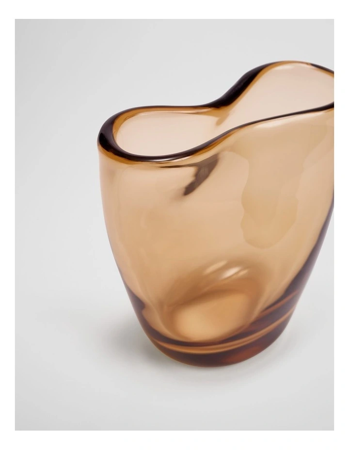 Lina Small Glass Vase in Beige image 2