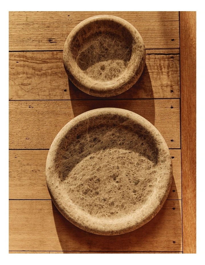 Mel Small Marble Tray in Coffee image 2