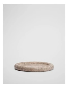 Mel Medium Marble Tray in Coffee
