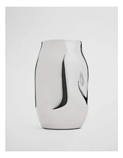 Renee Medium Silver Vase in Silver