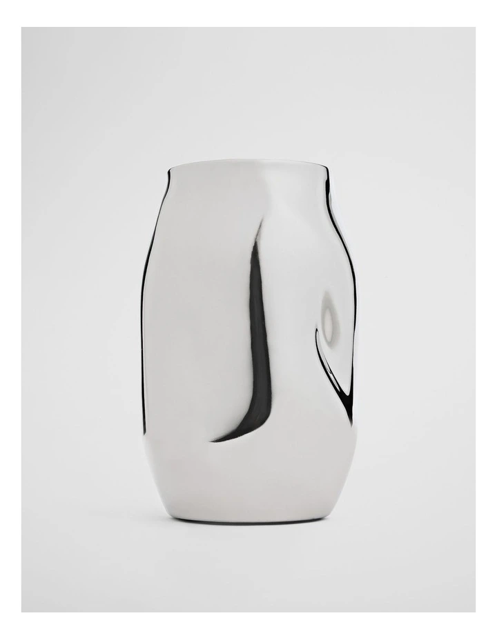 Renee Medium Silver Vase in Silver image 1
