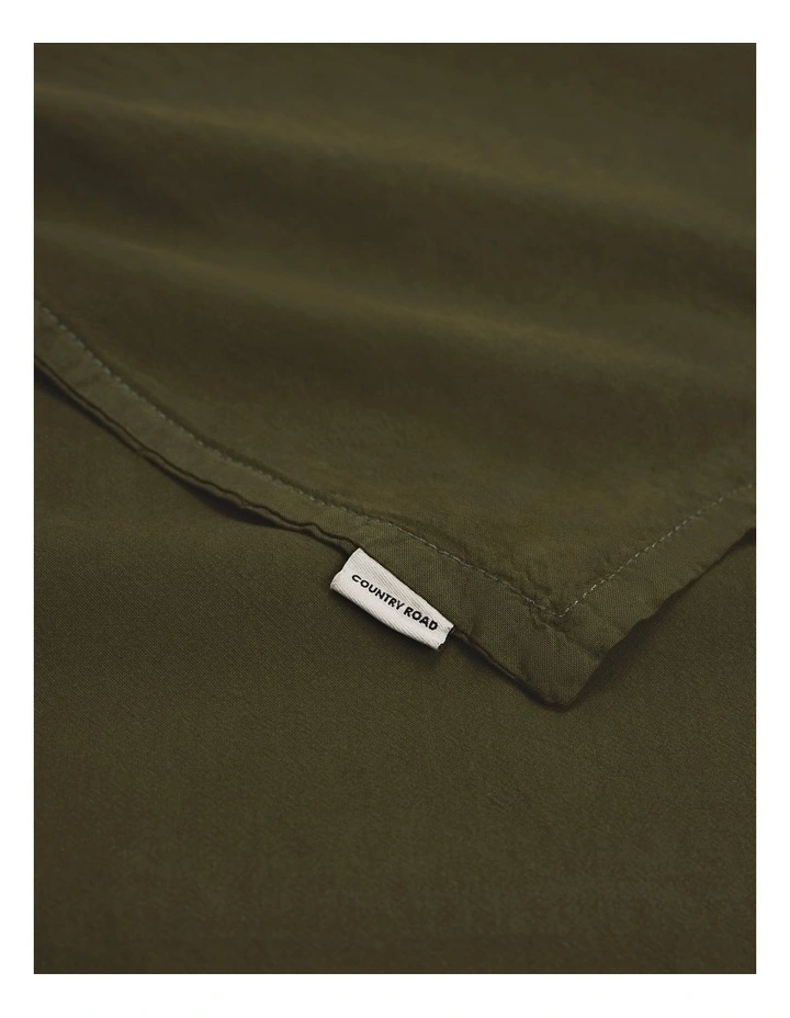 Brae Australian Cotton King Quilt Cover in Dark Olive image 2