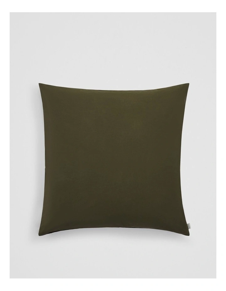 Brae Australian Cotton European Pillowcase in Dark Olive image 1