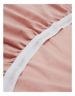 Brae Australian Cotton Queen Fitted Sheet in Pink Clay