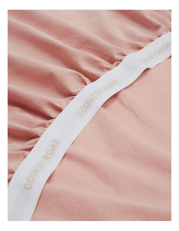 Brae Australian Cotton Queen Fitted Sheet in Pink Clay image 1