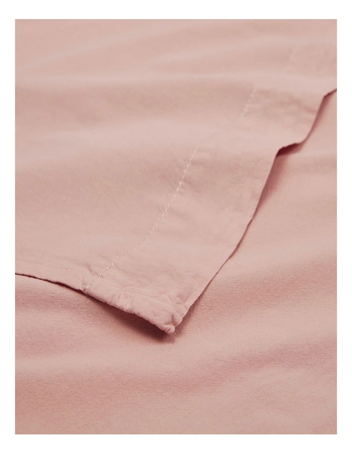 Brae Australian Cotton Queen Flat Sheet in Pink Clay image 2
