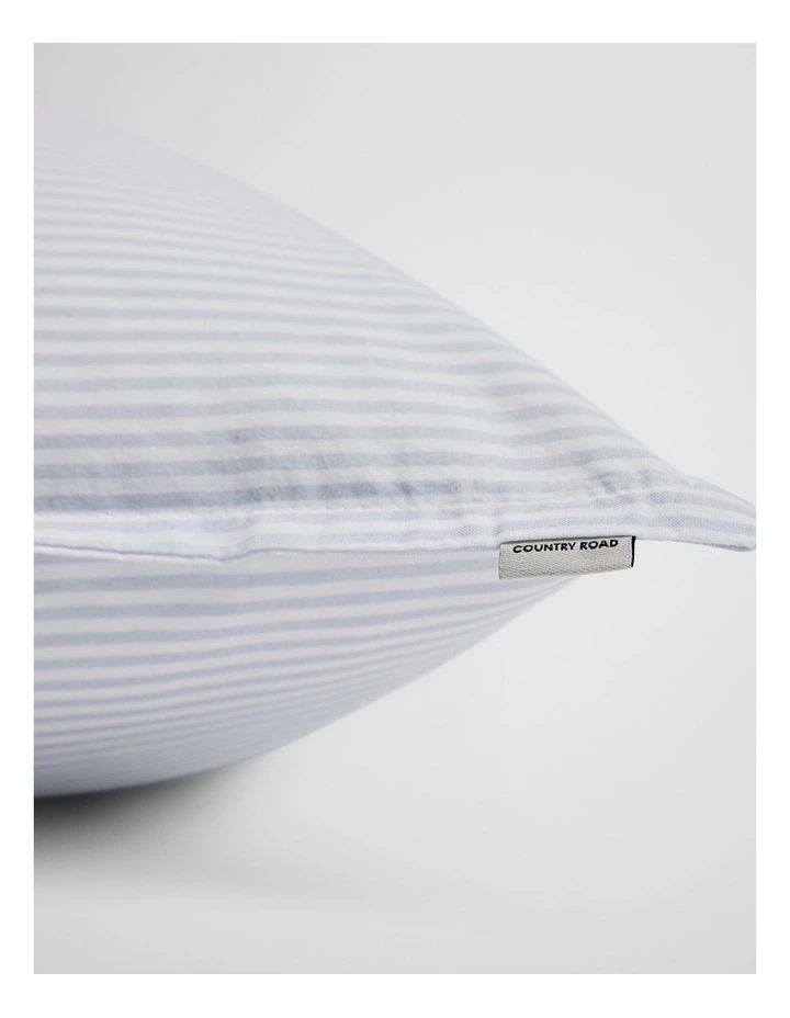 Brae Australian Cotton Stripe Standard Pillowcase Pair in Ciel Blue image 2