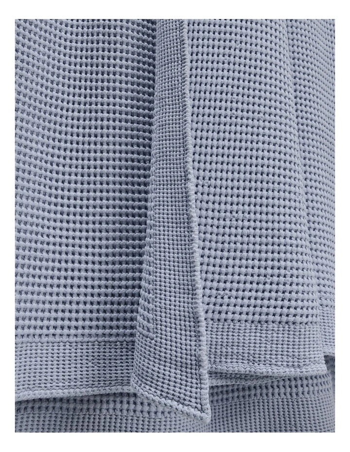 Monti Australian Cotton Waffle Blanket in Ciel Blue image 4