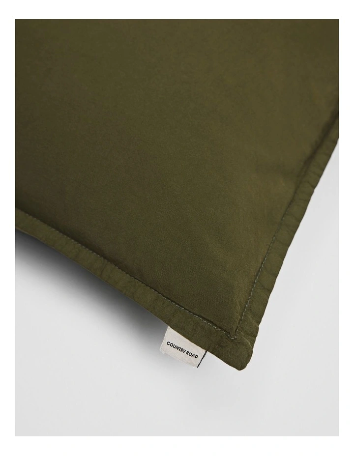 Brae Australian Cotton King Pillowcase Pair in Dark Olive image 2