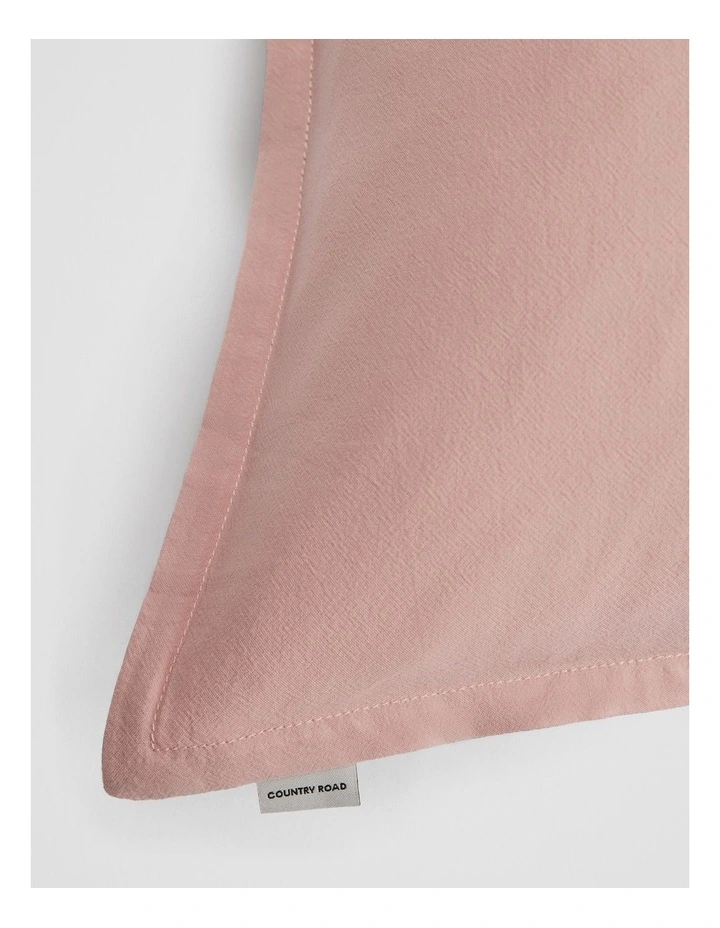 Brae Australian Cotton King Pillowcase Pair in Pink Clay image 2