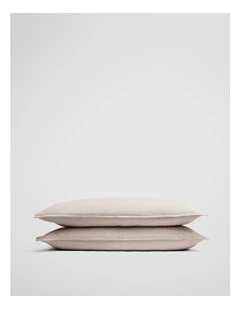 Skye Organically Grown Linen Standard Pillowcase Pair in Natural