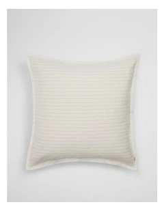 Skye Organically Grown Linen European Pillowcase in Leek Green Stripe
