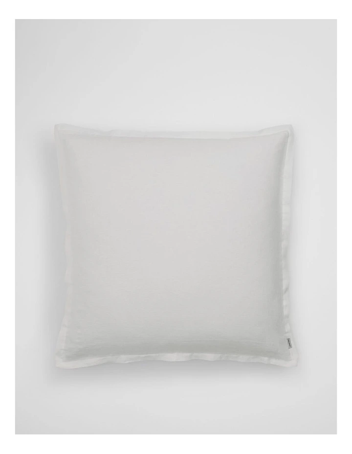 Skye Organically Grown Linen European Pillowcase in Snow image 1