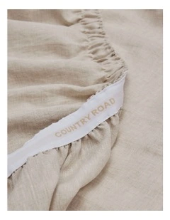 Skye Organically Grown Linen Queen Fitted Sheet in Natural