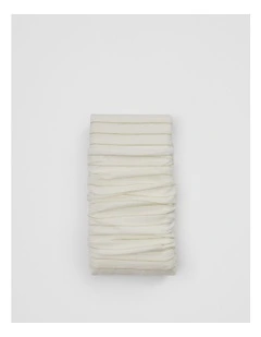 Skye Organically Grown Linen Queen Fitted Sheet in Leek Green Stripe