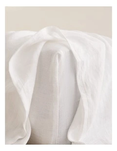 Skye Organically Grown Linen Queen Fitted Sheet in Snow