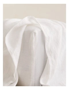 Skye Organically Grown Linen Queen Flat Sheet in Snow