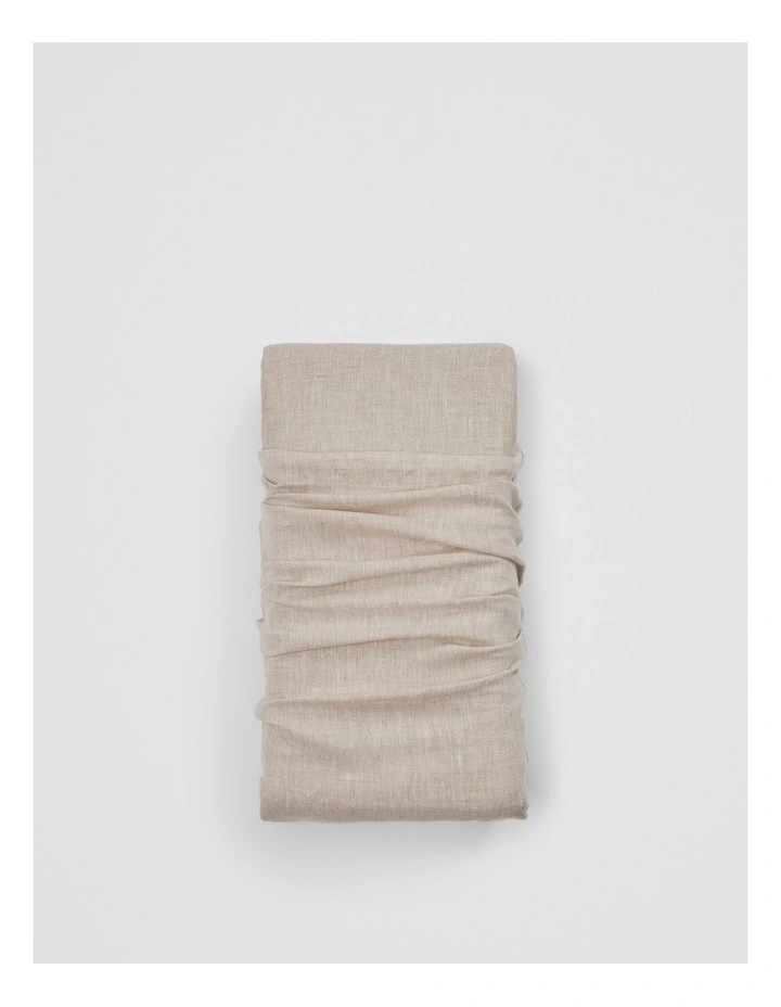 Skye Organically Grown Linen King Flat Sheet in Natural image 1