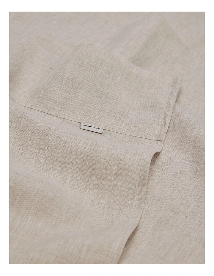 Skye Organically Grown Linen King Flat Sheet in Natural image 2