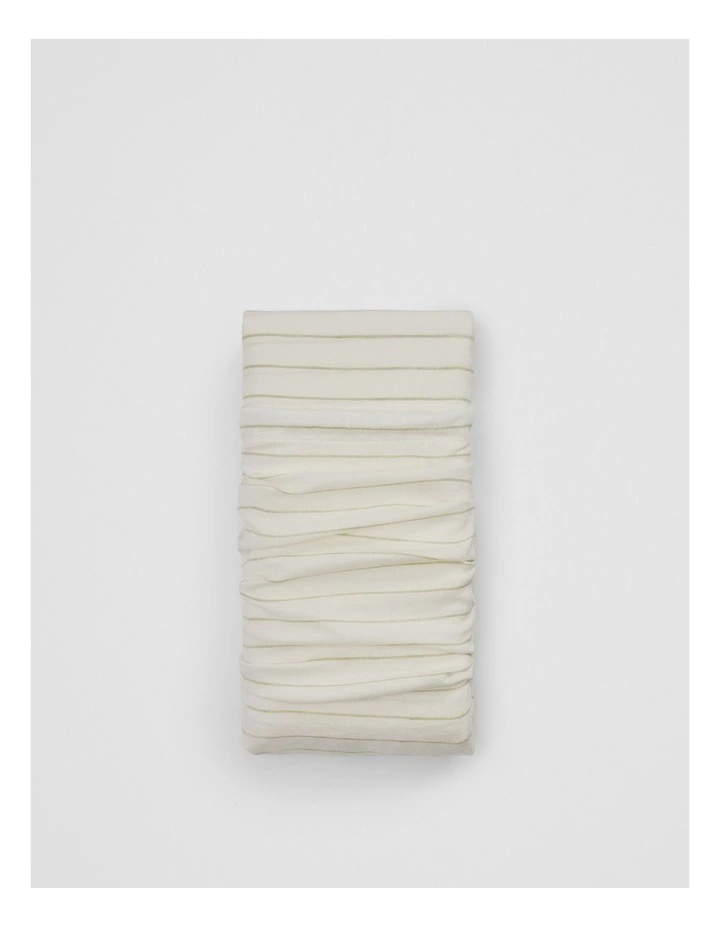 Skye Organically Grown Linen King Flat Sheet in Green image 1