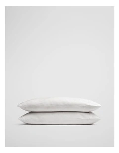 Heron Standard Pillowcase Pair in Snow