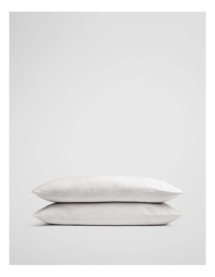 Heron Standard Pillowcase Pair in Snow image 1