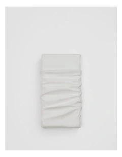 Heron Organically Grown Cotton King Fitted Sheet in Snow