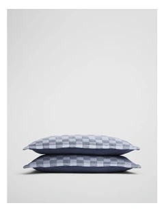 Marlo Organically Grown Cotton Standard Pillowcase Pair in Ciel Blue