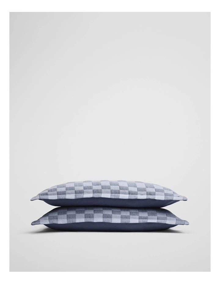 Marlo Organically Grown Cotton Standard Pillowcase Pair in Ciel Blue image 1