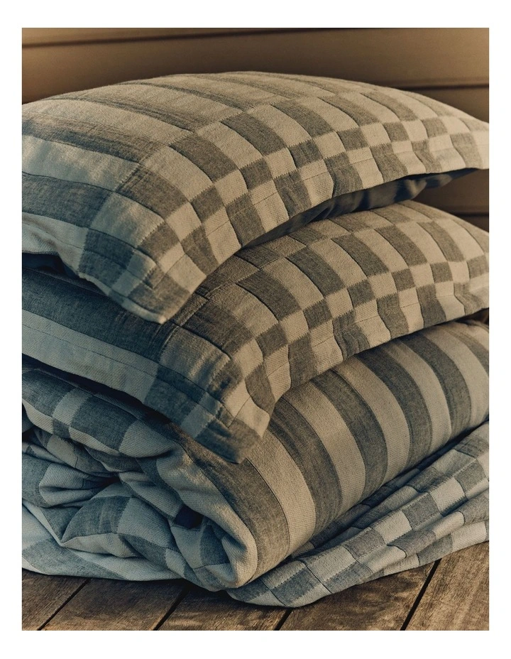 Marlo Organically Grown Cotton Standard Pillowcase Pair in Ciel Blue image 2