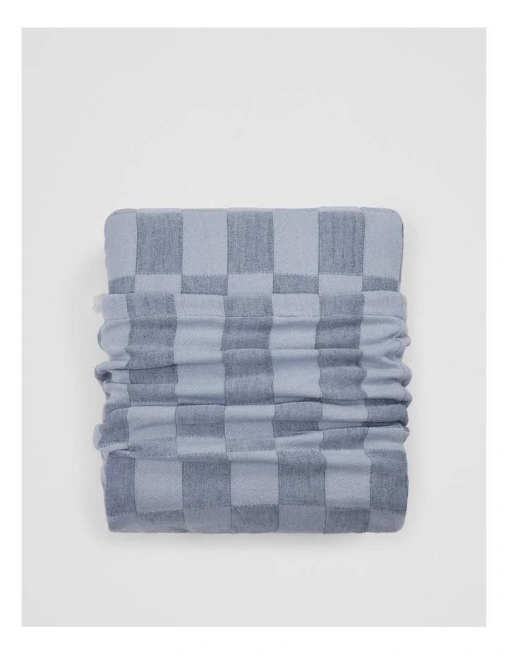 Marlo Organically Grown Cotton Super King Quilt Cover in Ciel Blue image 1