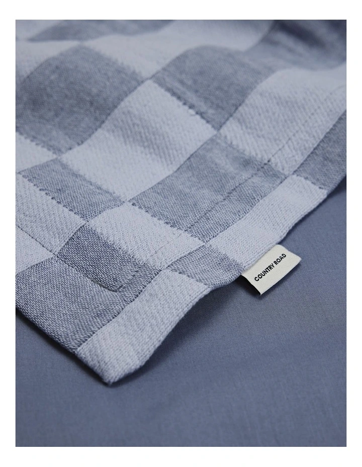 Marlo Organically Grown Cotton Super King Quilt Cover in Ciel Blue image 2