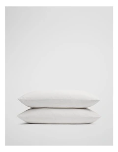 Heron Organically Grown Cotton King Pillowcase Pair in Snow