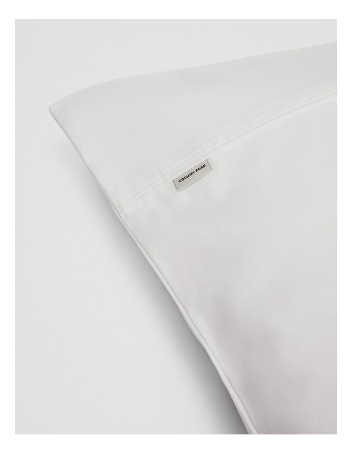 Heron Organically Grown Cotton King Pillowcase Pair in Snow image 2