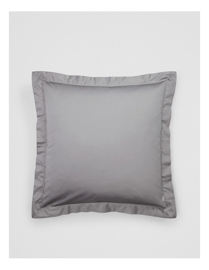 Heron Organically Grown Cotton European Pillowcase in Silver image 1