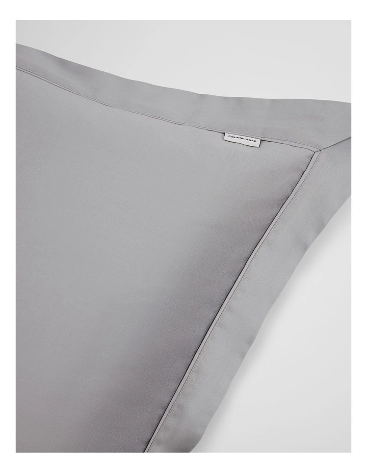 Heron Organically Grown Cotton European Pillowcase in Silver image 2