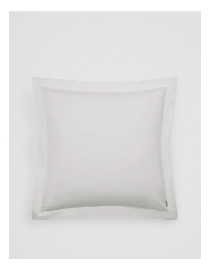 Heron Organically Grown Cotton European Pillowcase in Snow image 1