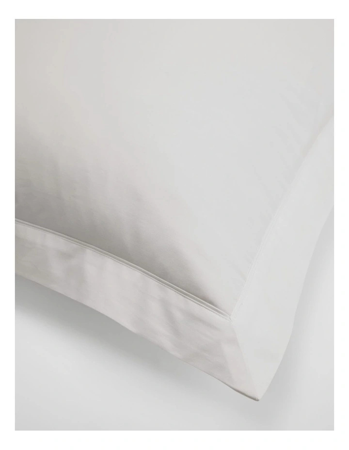 Heron Organically Grown Cotton European Pillowcase in Snow image 2