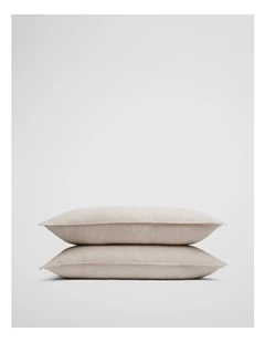 Skye Organically Grown Linen King Pillowcase Pair in Natural