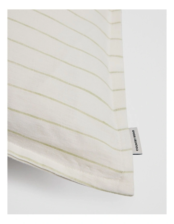 Skye Organically Grown Linen King Pillowcase Pair in Green image 2