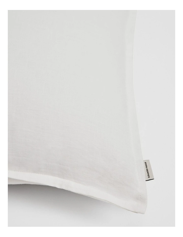 Skye Organically Grown Linen King Pillowcase Pair in Snow image 2