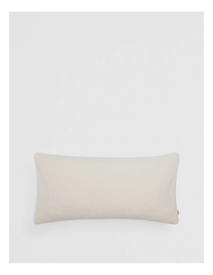 Marley Organically Grown Cotton 40x80 Cushion in Snow image 1