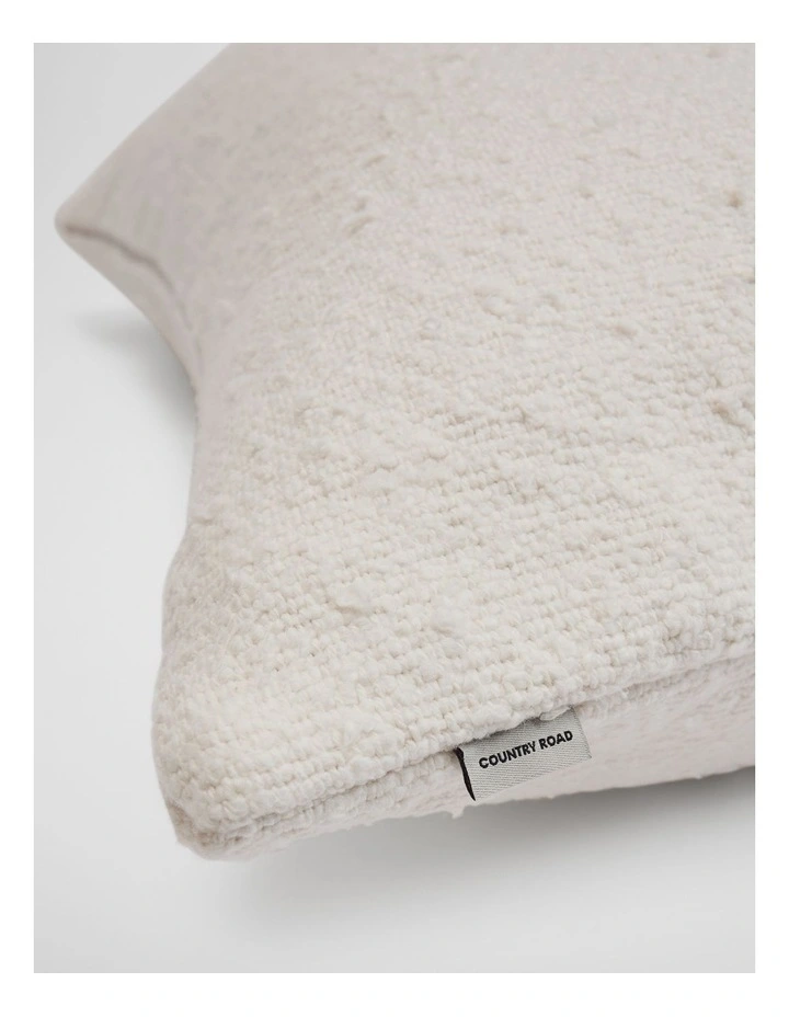 Marley Organically Grown Cotton 40x80 Cushion in Snow image 2