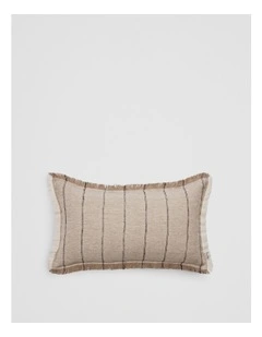 Grove Organically Grown Linen Cushion 35x60 in Natural Stripe