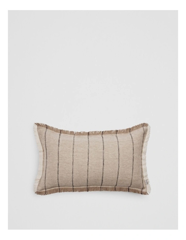 Grove Organically Grown Linen Cushion 35x60 in Natural Stripe image 1