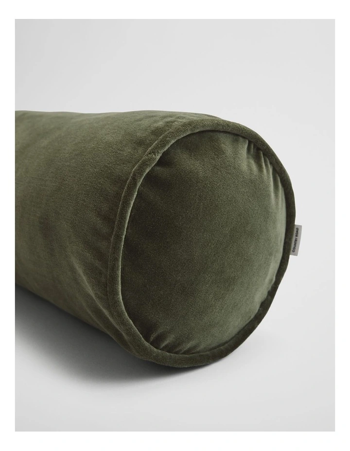 Camille Cushion in Dark Olive image 2