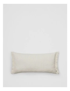 Skye Organically Grown Linen Pleat 40x80 Cushion in Leek Green