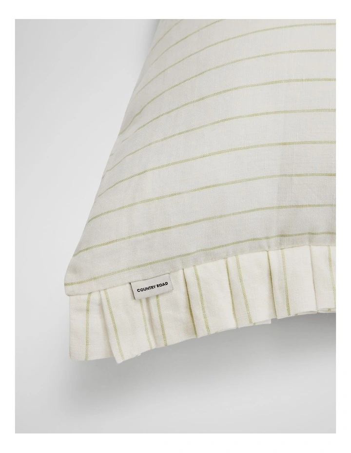 Skye Organically Grown Linen Pleat 40x80 Cushion in Leek Green image 2