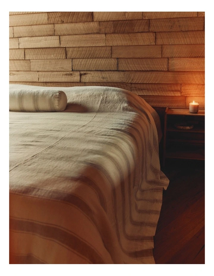 Ines 65x18x18 Cushion in Natural Stripe image 2